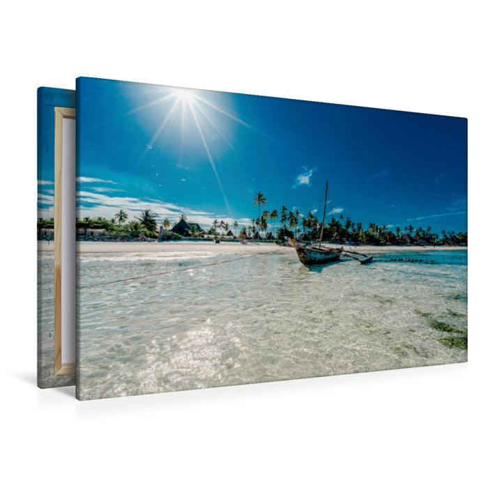 Premium Textil-Leinwand Strand von Jambiani