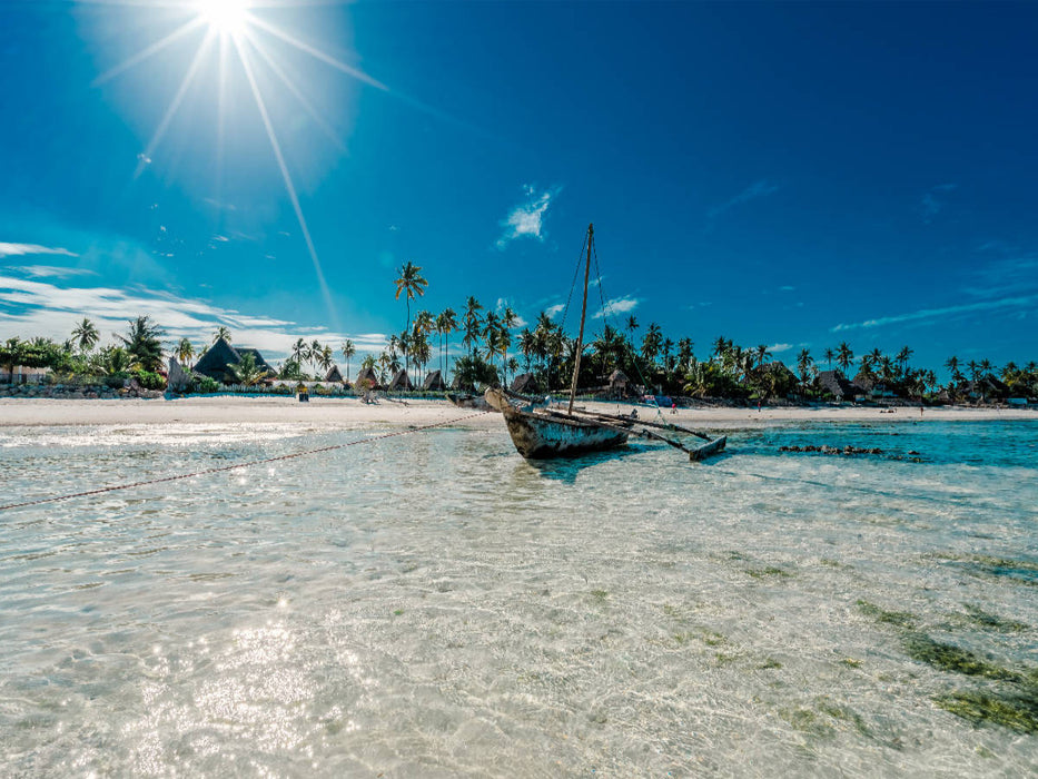 Strand von Jambiani - CALVENDO Foto-Puzzle'