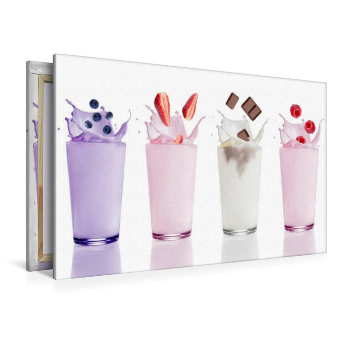 Premium Textil-Leinwand Milchshakes