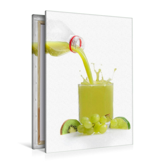Premium Textil-Leinwand Grüner Smoothie