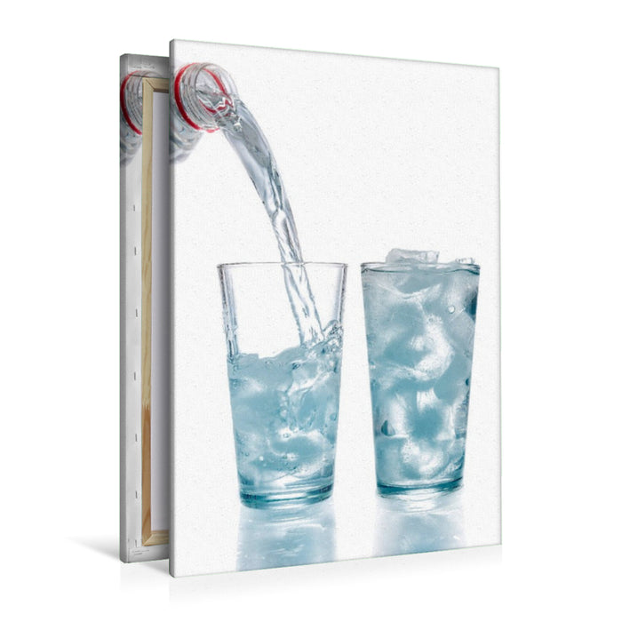 Premium Textil-Leinwand Eiswasser