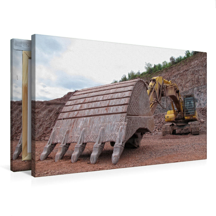 Premium Textil-Leinwand Kettenbagger