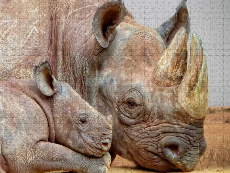 Ein Motiv aus dem Kalender Bedrohte Tierart - Nashorn - CALVENDO Foto-Puzzle'