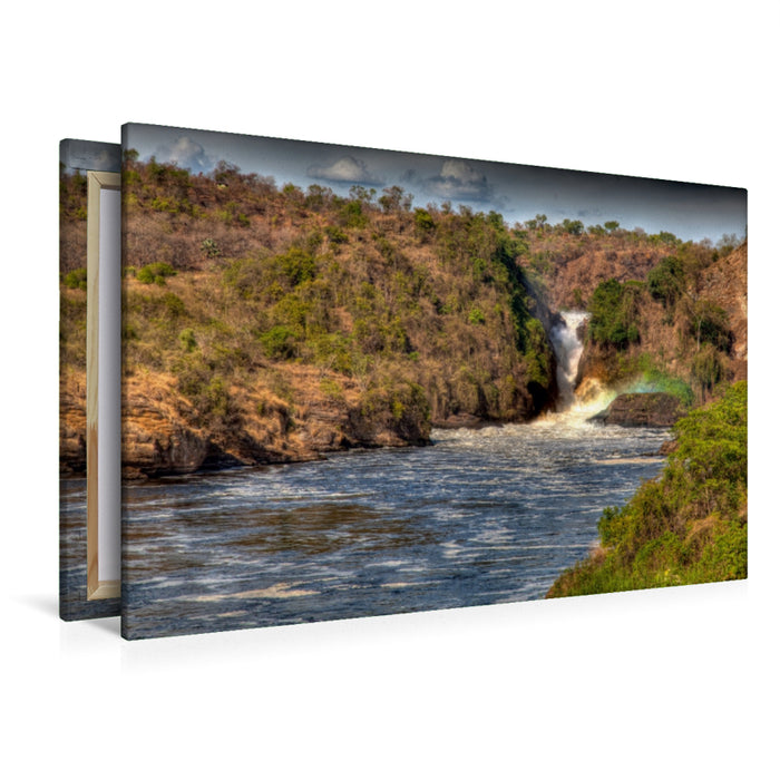 Premium Textil-Leinwand Regenbogen am Murchison Falls