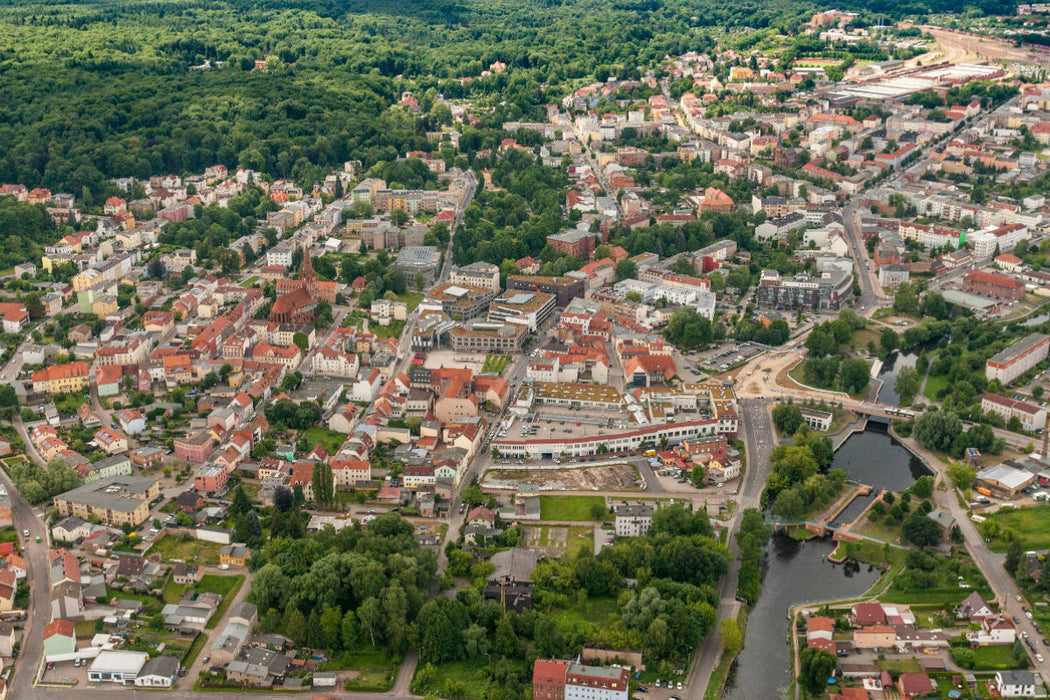 Premium Textil-Leinwand Stadtzentrum