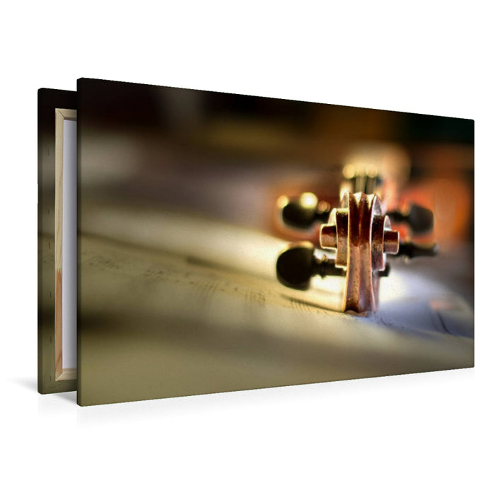 Premium Textil-Leinwand Schnecke einer Violine