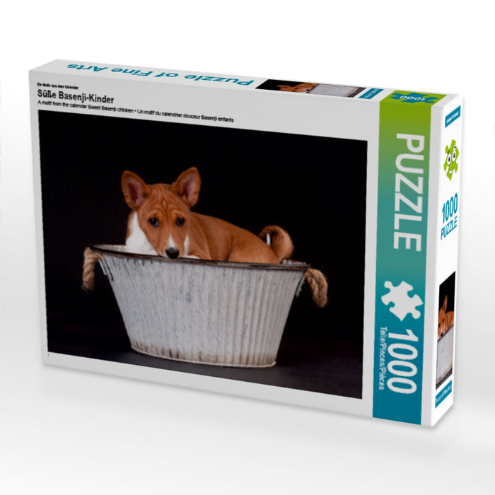 Enfants Basenji mignons - Puzzle photo CALVENDO 