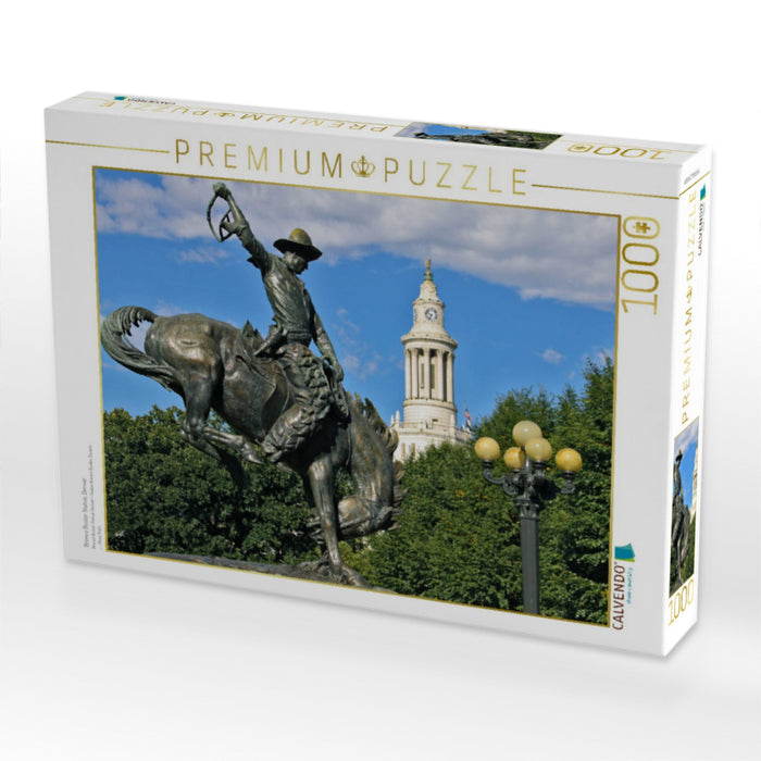 Bronco Buster Statue, Denver - CALVENDO Foto-Puzzle'