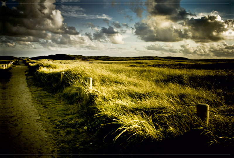 Premium Textil-Leinwand Sylt Sonnenuntergang
