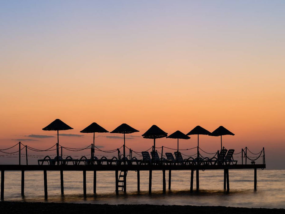 Sonnenuntergang am Badestrand - CALVENDO Foto-Puzzle'