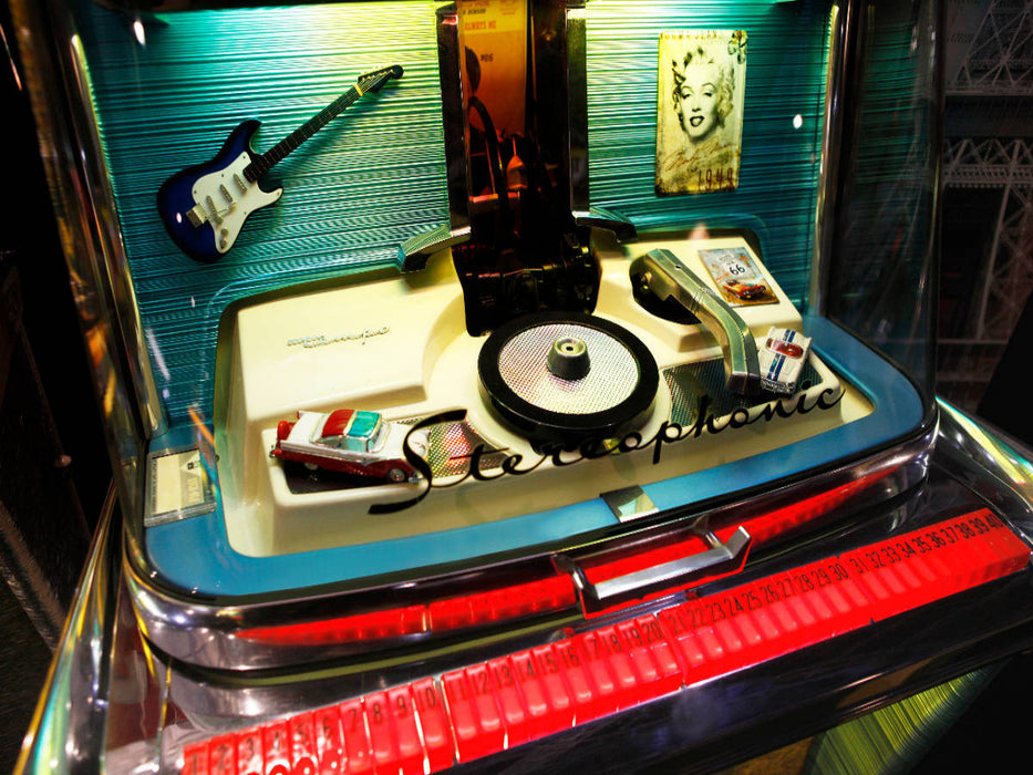 Wurlitzer Jukebox Schallplatten - CALVENDO Foto-Puzzle'