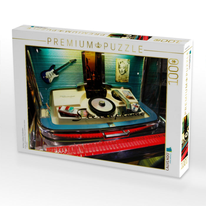 Wurlitzer Jukebox Schallplatten - CALVENDO Foto-Puzzle'