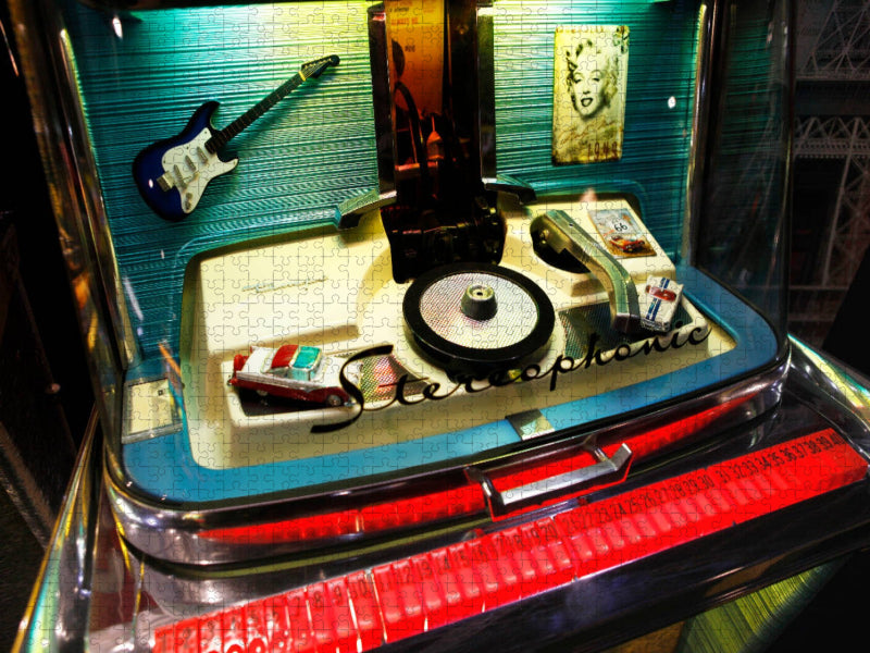 Wurlitzer Jukebox Schallplatten - CALVENDO Foto-Puzzle'