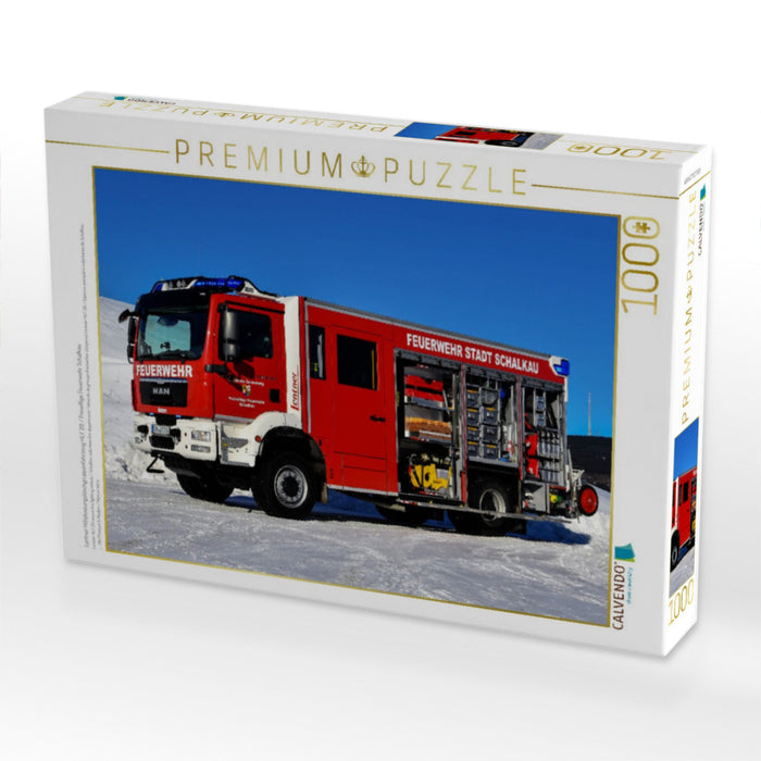 Lentner Hilfeleistungslöschgruppenfahrzeug HLF 20 / Freiwillige Feuerwehr Schalkau - CALVENDO Foto-Puzzle'