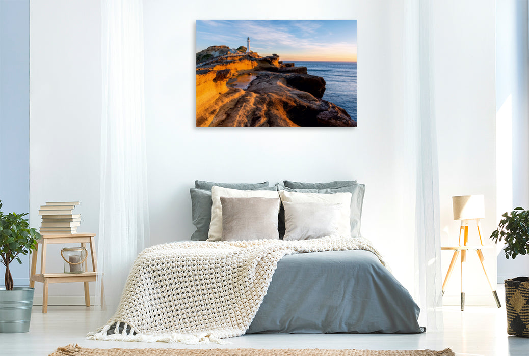 Premium Textil-Leinwand Premium Textil-Leinwand 120 cm x 80 cm quer Castlepoint Lighthouse - Nordinsel