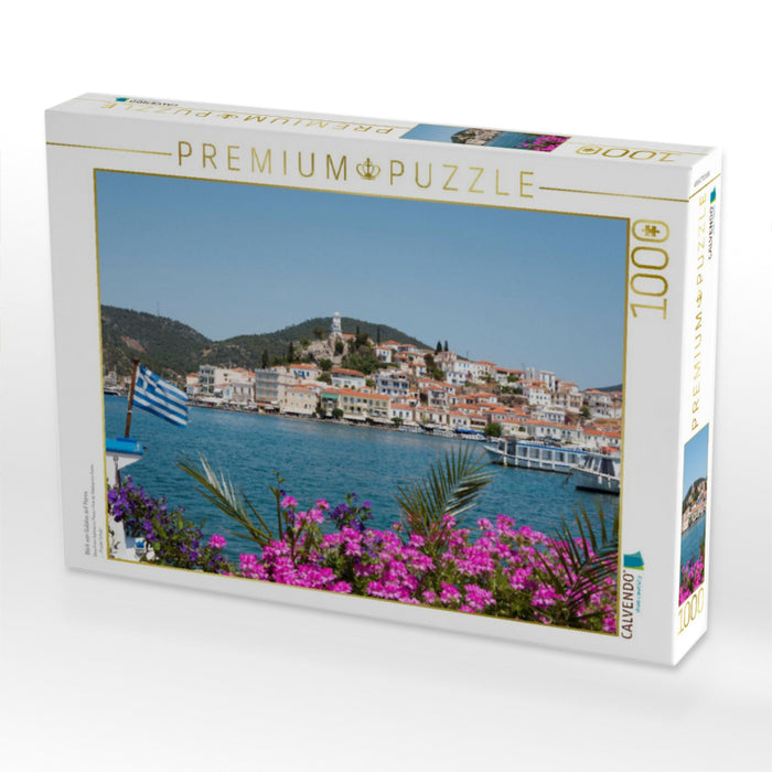 Blick von Galatas auf Poros - CALVENDO Foto-Puzzle'