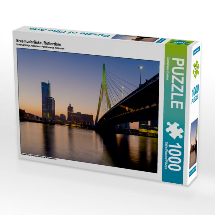 Erasmusbrücke, Rotterdam 1000 Teile Puzzle quer - CALVENDO Foto-Puzzle'