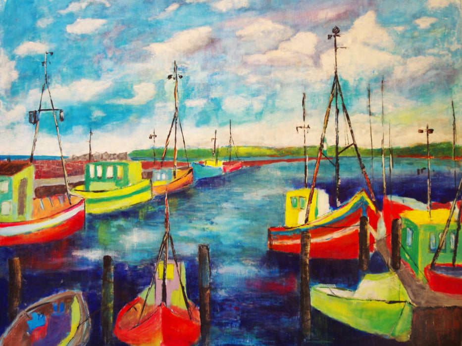 Alter Hafen von Sassnitz auf der Insel Rügen - CALVENDO Foto-Puzzle'
