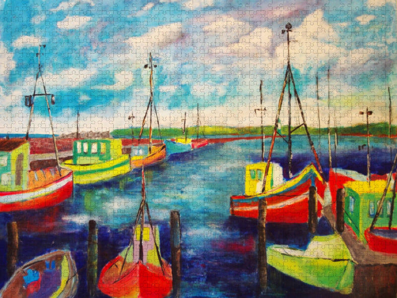 Alter Hafen von Sassnitz auf der Insel Rügen - CALVENDO Foto-Puzzle'