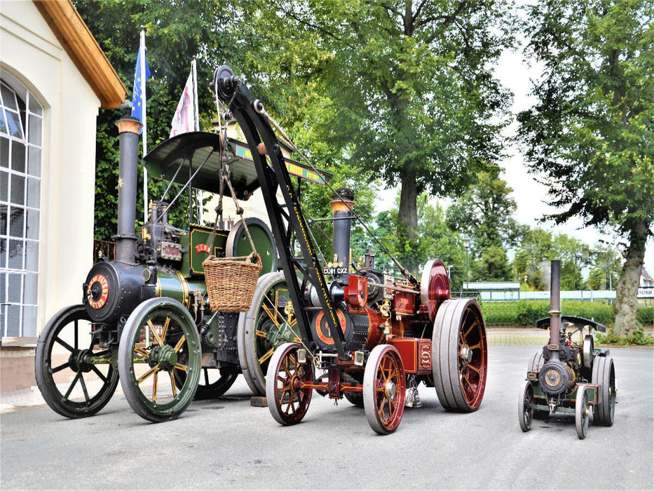 Dampf,- Traktor - Kran - Roodlokomotive - CALVENDO Foto-Puzzle'
