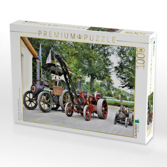 Dampf,- Traktor - Kran - Roodlokomotive - CALVENDO Foto-Puzzle'