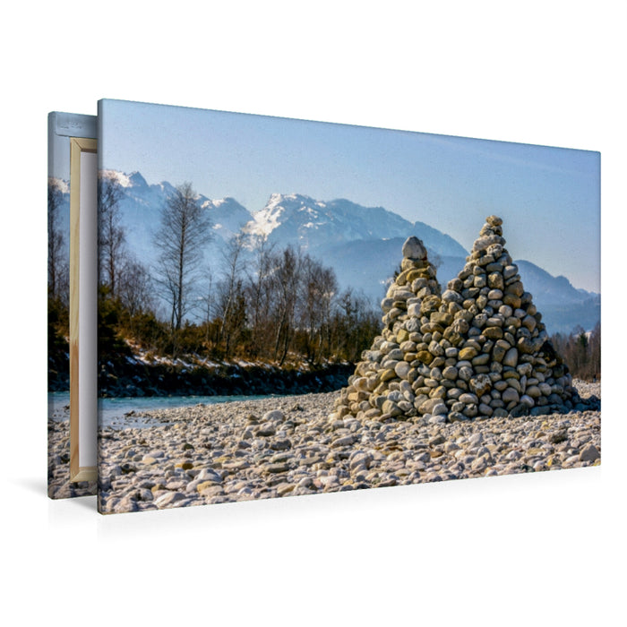 Premium Textil-Leinwand Isar Pyramiden - Little Kairo
