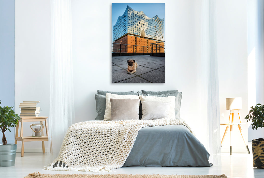 Premium Textil-Leinwand Premium Textil-Leinwand 80 cm x 120 cm  hoch Elbphilharmonie