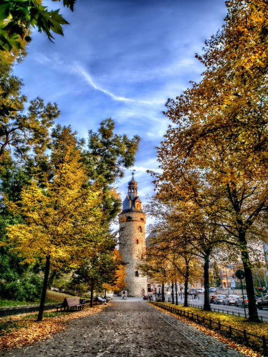 Der Leipziger Turm im Herbst - CALVENDO Foto-Puzzle'