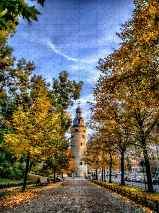 Der Leipziger Turm im Herbst - CALVENDO Foto-Puzzle'