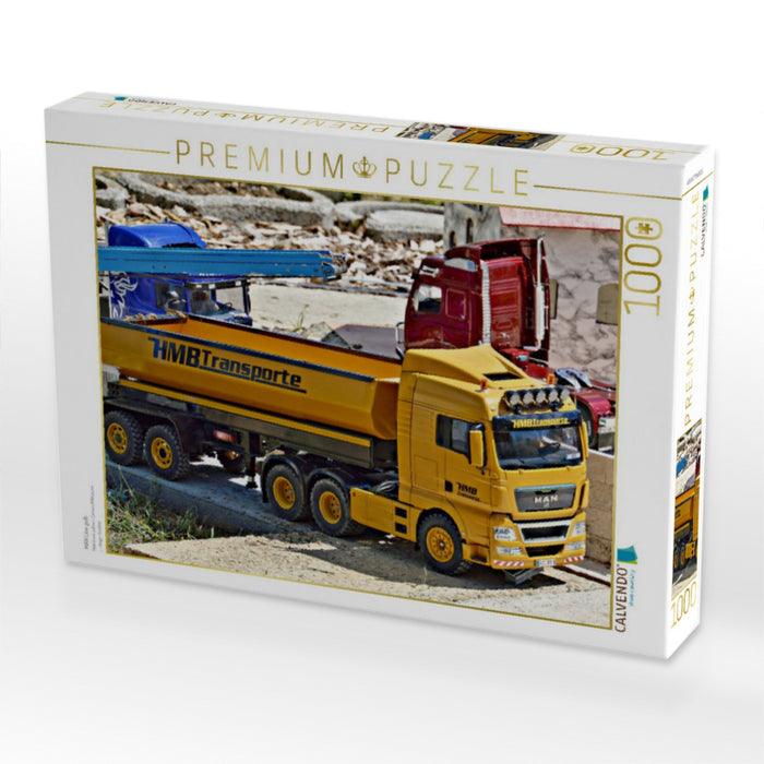 MAN Lkw gelb - CALVENDO Foto-Puzzle'