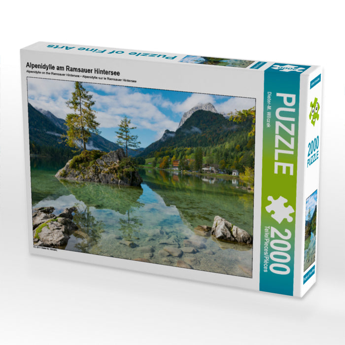 Idylle alpine à Ramsauer Hintersee - Puzzle photo CALVENDO 