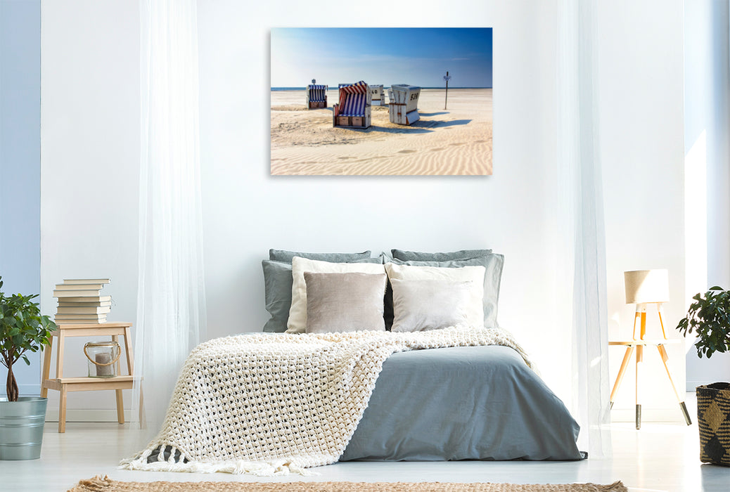 Premium Textil-Leinwand Premium Textil-Leinwand 120 cm x 80 cm quer Ein Motiv aus dem Kalender ST. PETER ORDING Strand und Meer