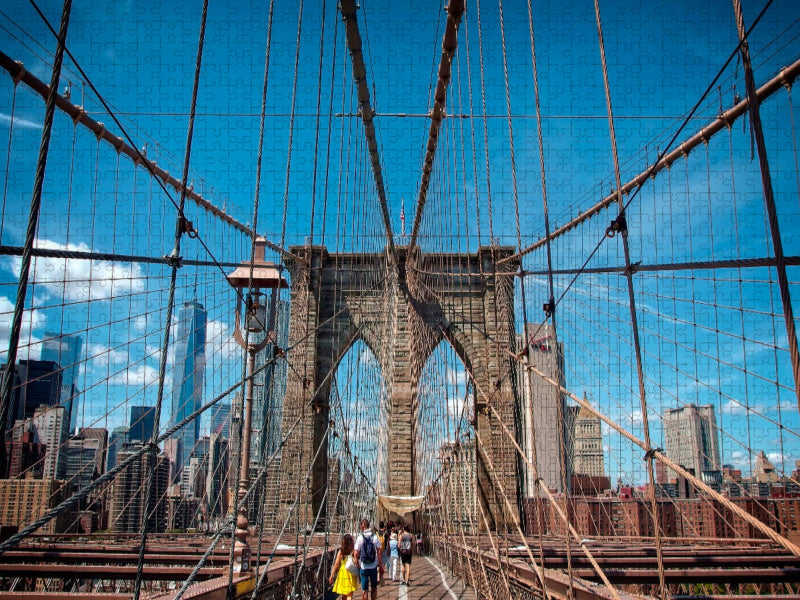 Brooklyn Bridge - Brücke in eine neue Welt - CALVENDO Foto-Puzzle'