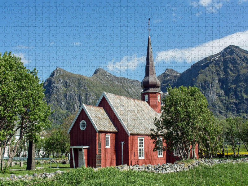 Ein Motiv aus dem Kalender Die schönsten Kirchen der Lofoten - CALVENDO Foto-Puzzle'