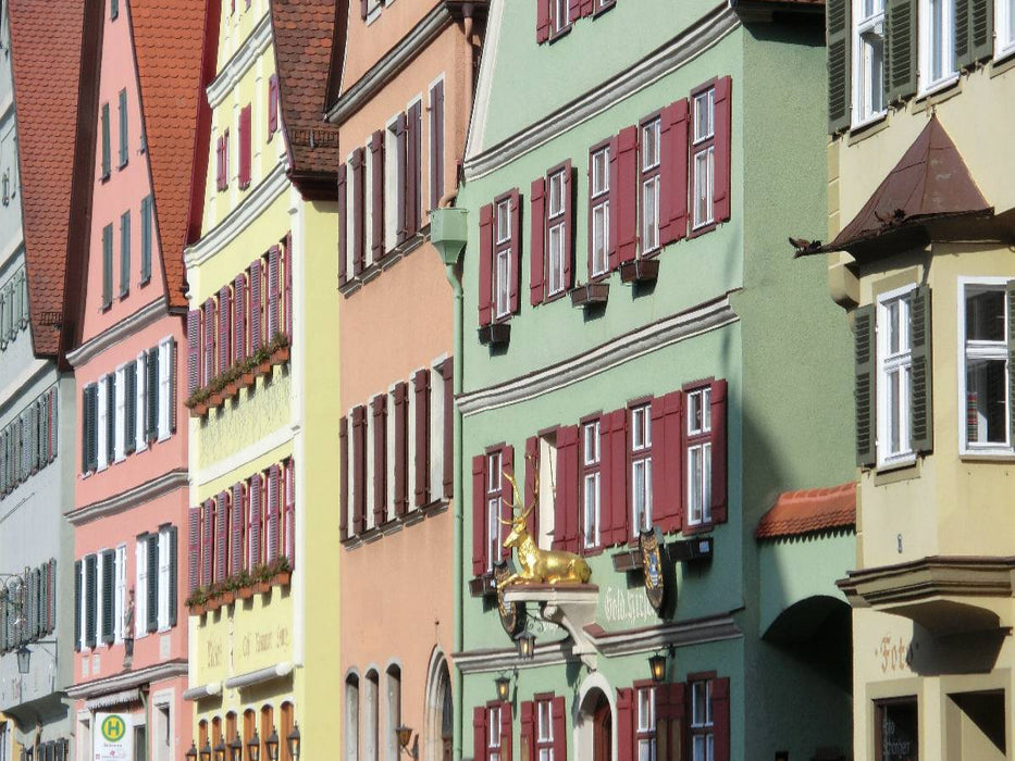 Dinkelsbühl, Hausfassaden am Weinmarkt - CALVENDO Foto-Puzzle'