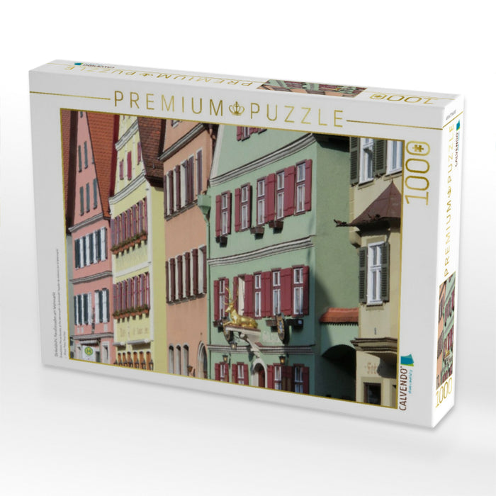 Dinkelsbühl, Hausfassaden am Weinmarkt - CALVENDO Foto-Puzzle'