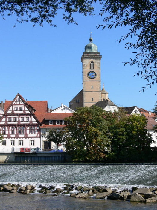 Nürtingen, Altstadt mit Stadtkirche - CALVENDO Foto-Puzzle'
