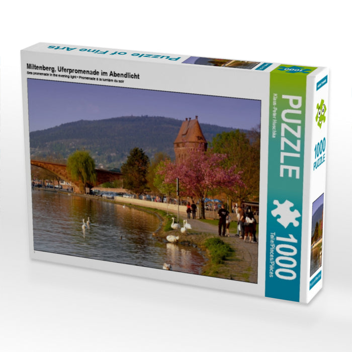 Miltenberg, Uferpromenade im Abendlicht 1000 Teile Puzzle quer - CALVENDO Foto-Puzzle'