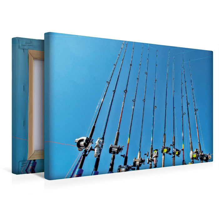 Premium Textil-Leinwand Ruhig werden - Angeln