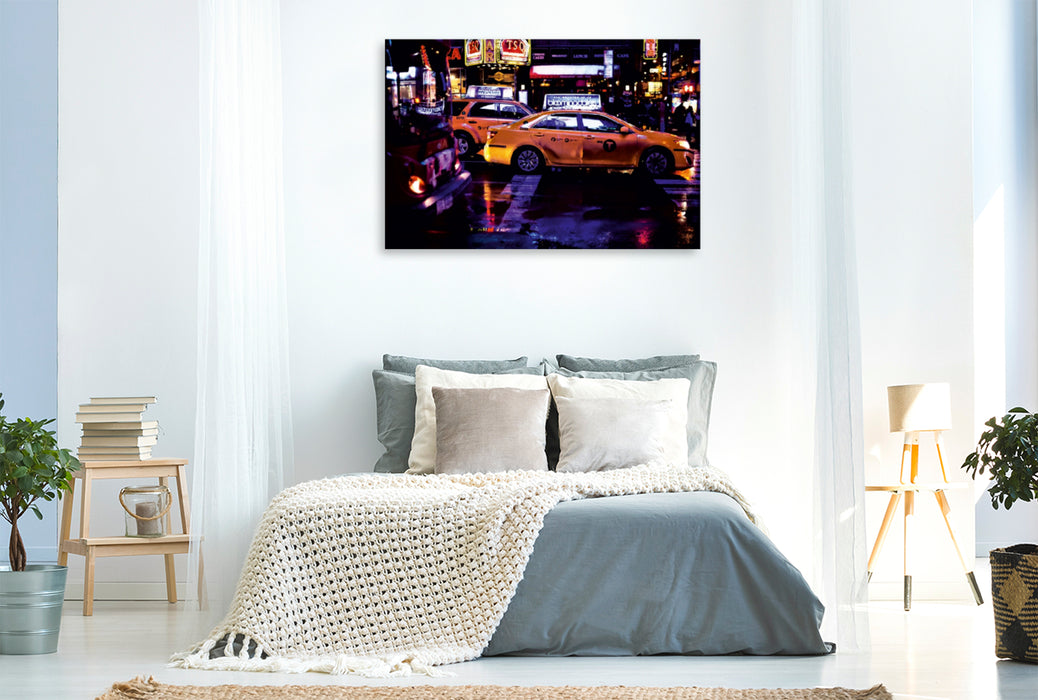 Premium Textil-Leinwand Premium Textil-Leinwand 120 cm x 80 cm quer Ein Motiv aus dem Kalender New York - nur im Taxi