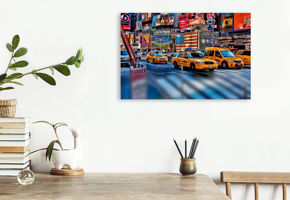 Premium Textil-Leinwand Premium Textil-Leinwand 120 cm x 80 cm quer Ein Motiv aus dem Kalender New York - nur im Taxi