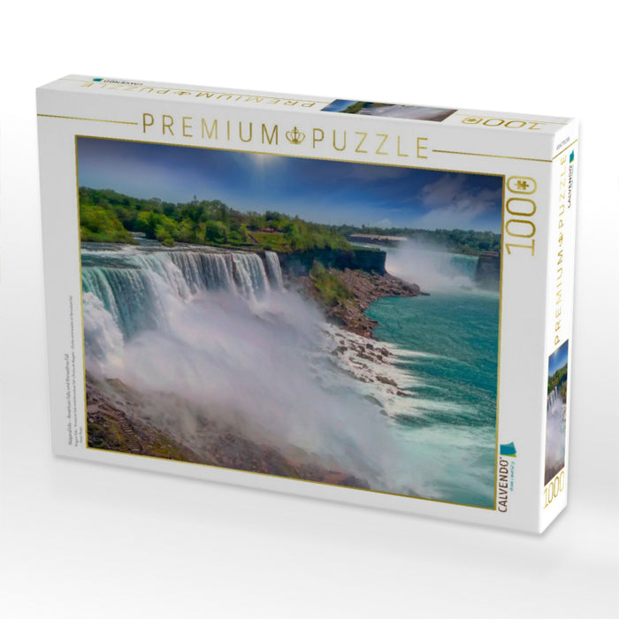 Niagarafälle - American Falls und Horseshoe Fall - CALVENDO Foto-Puzzle'