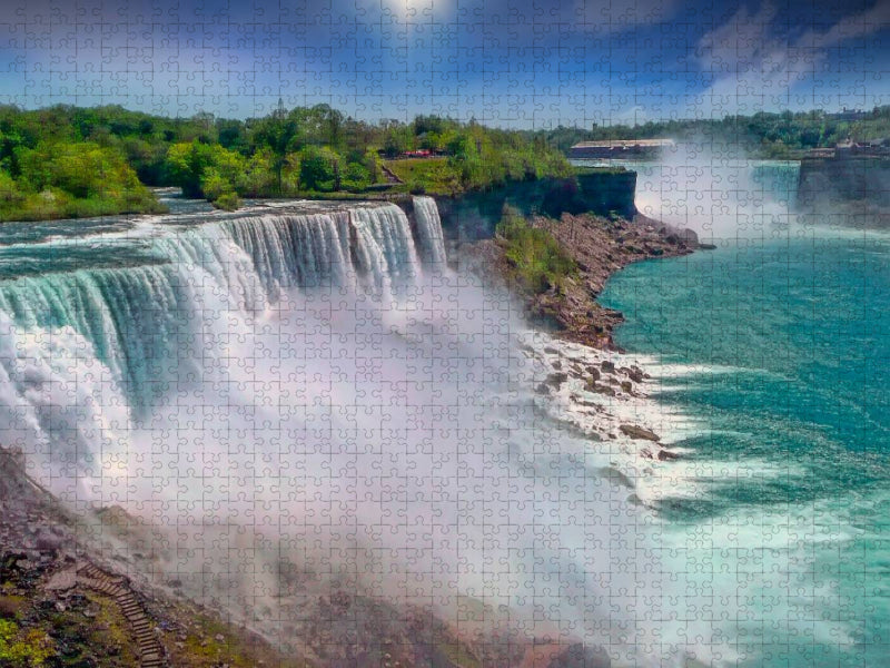 Niagarafälle - American Falls und Horseshoe Fall - CALVENDO Foto-Puzzle'