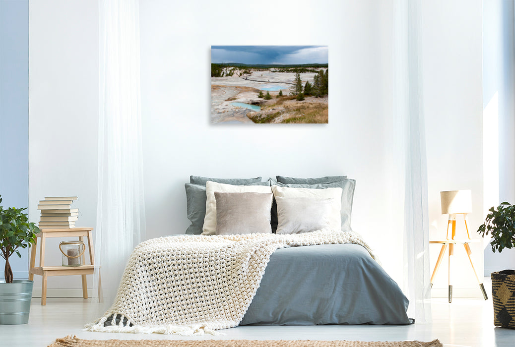 Toile textile premium Toile textile premium 120 cm x 80 cm paysage paysage de cratère à Yellowstone 