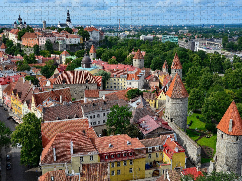 Blick über die Stadtmauer - CALVENDO Foto-Puzzle'