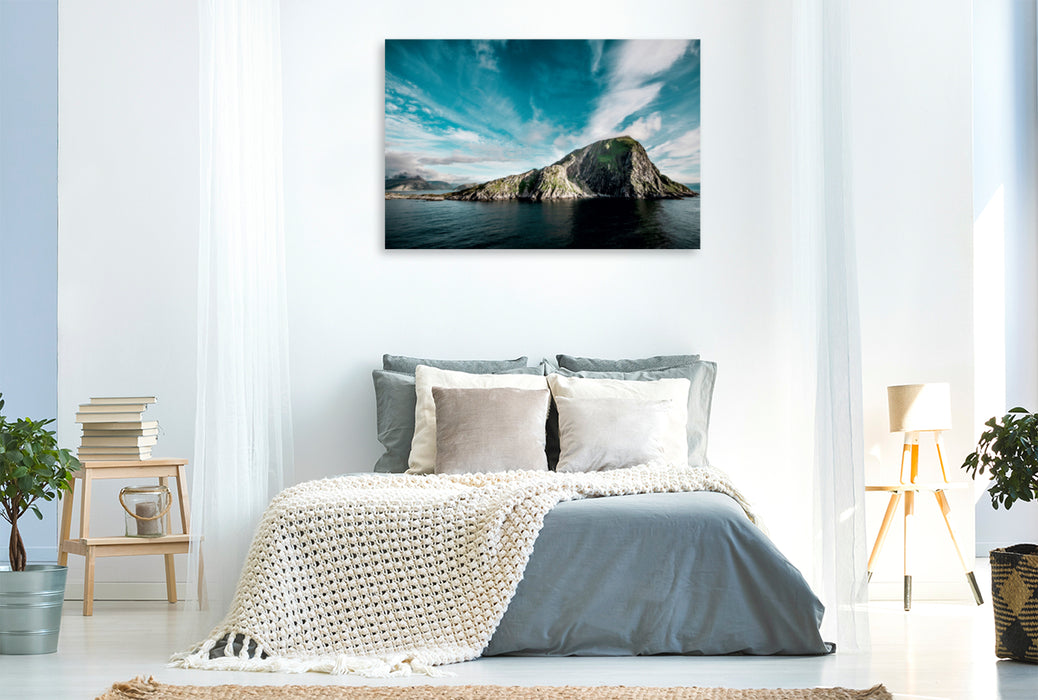 Toile textile haut de gamme Toile textile haut de gamme 120 cm x 80 cm paysage paysage de fjord 