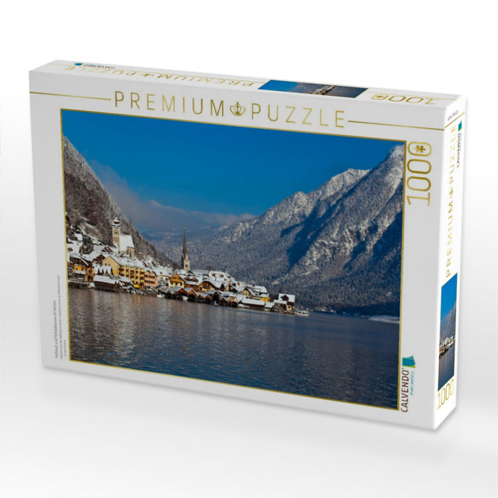 Hallstatt und Hallstättersee im Winter - CALVENDO Foto-Puzzle'