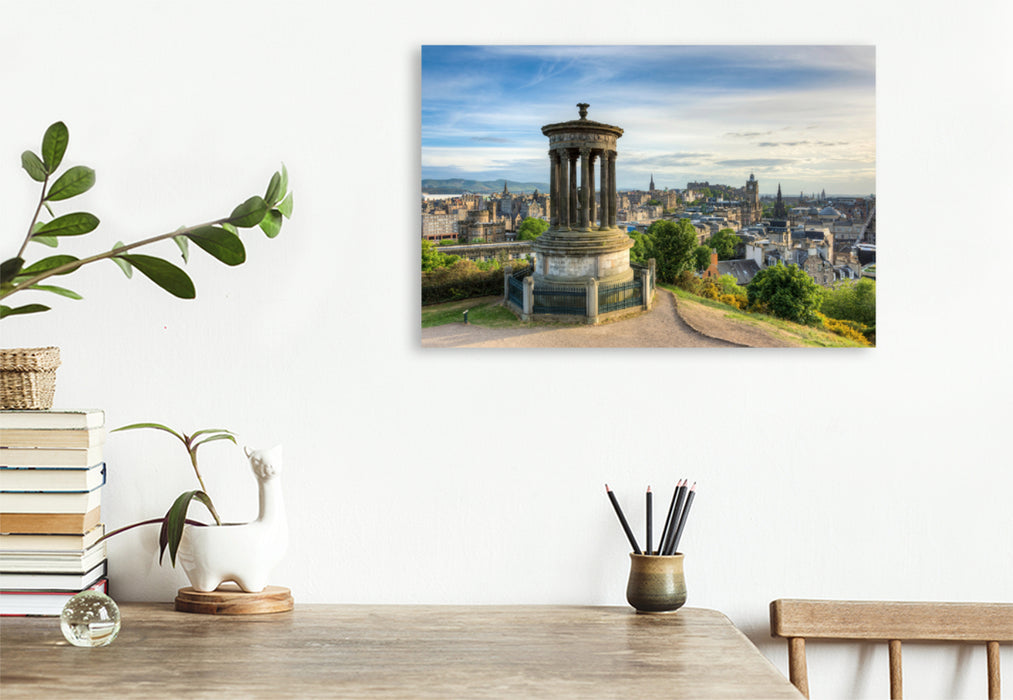 Premium Textile Canvas Premium Textile Canvas 120cm x 80cm landscape Edinburgh Calton Hill 