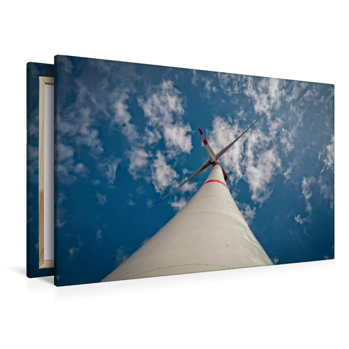 Premium Textil-Leinwand Windrad - Fluch und Segen