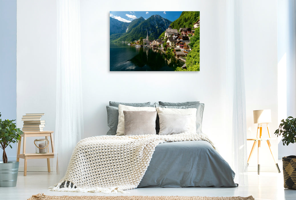 Toile textile haut de gamme Toile textile haut de gamme 120 cm x 80 cm paysage Un motif du calendrier Région du patrimoine mondial Hallstatt Dachstein 